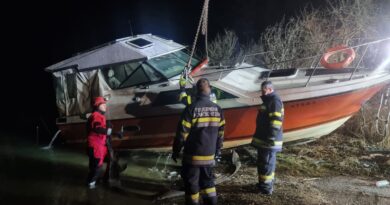 Motorboot sank in Drau