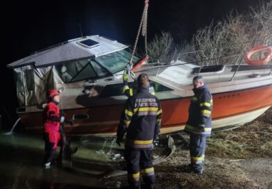 Motorboot sank in Drau